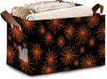 Halloween Storage Basket,Spider Web Collapsible Storage Bin Cubes for Living Room Bedroom Blankets Home Storage 17x11.5x10Inch