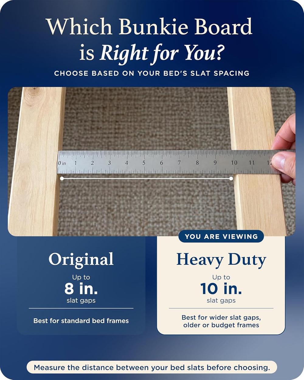 Heavy Duty Bunkie Board Queen Size (60x80) - Under Bed Support