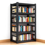 5 Tier Shelving Unit with Sides, Metal Metal Bookshelf,32" W x 16" D X 63”H Multi-Purpose Home Office Shelves,Decorative/Display/Storage & Organizer, Adjustable, Heavy Duty