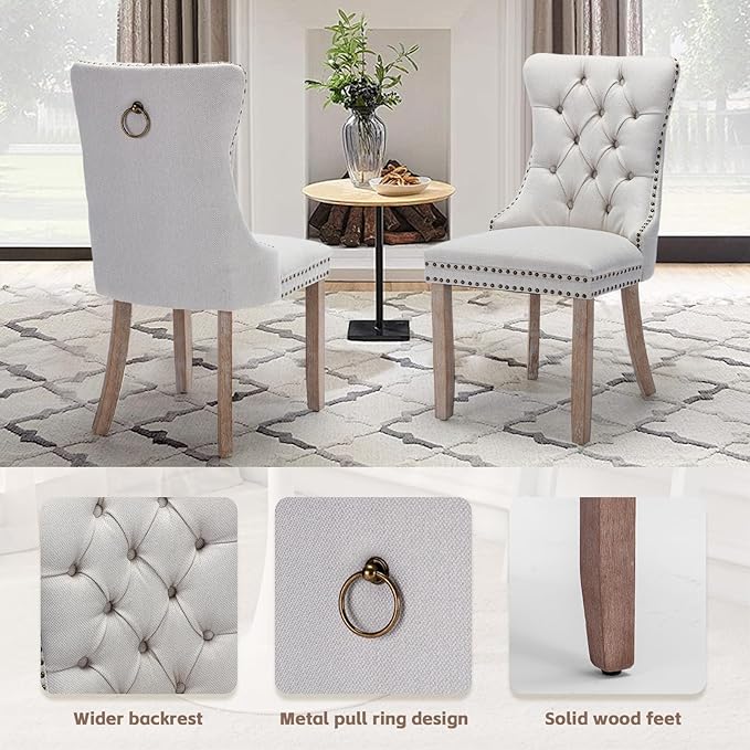 SoarFlash Kitchen Table and Chairs for 2, 31.5" Dining Table Set for 2 w...