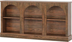 Tribesigns TV Consoles with Storage Cabinets, Television Stand for 55/60/65 Inch TV, Farmhouse Media Entertainment Center Stand for Living Room, Dark Brown