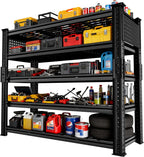 SILVEL 48.2"W Garage Shelving, 5000LBS Heavy Duty Metal Shelving, 2025 Grid Storage Shelves, 2 Side Pegboards, Industrial 5 Tier Shelves for Basement Pantry Warehouse Supermarket, 72.2" x24.2" x48.2"