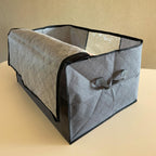 Clothes Storage Bags with Zipper, Foldable Clear with Lids and Handle, For Blanket Clothes Comforter Closet Organization, 3-Pack, 90L, Grey