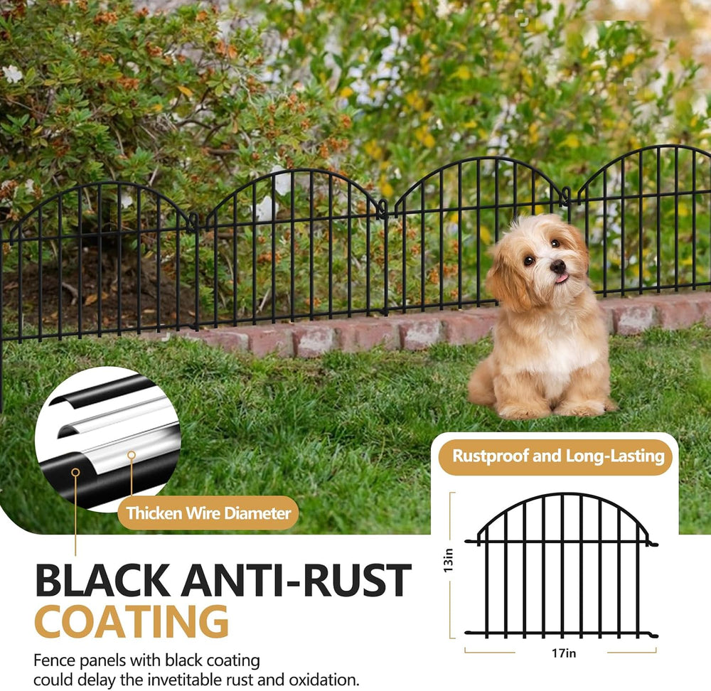 32 Panels Garden Fence, 45.33ft x 20in Animal Barrier Fences for Rabbits Dogs...