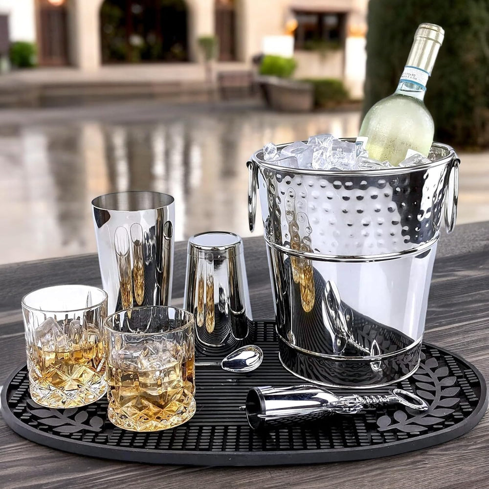 BREKX Insulated Multi-Functional Home Bar Mat - Heat/Water Resistant Dish Mat...