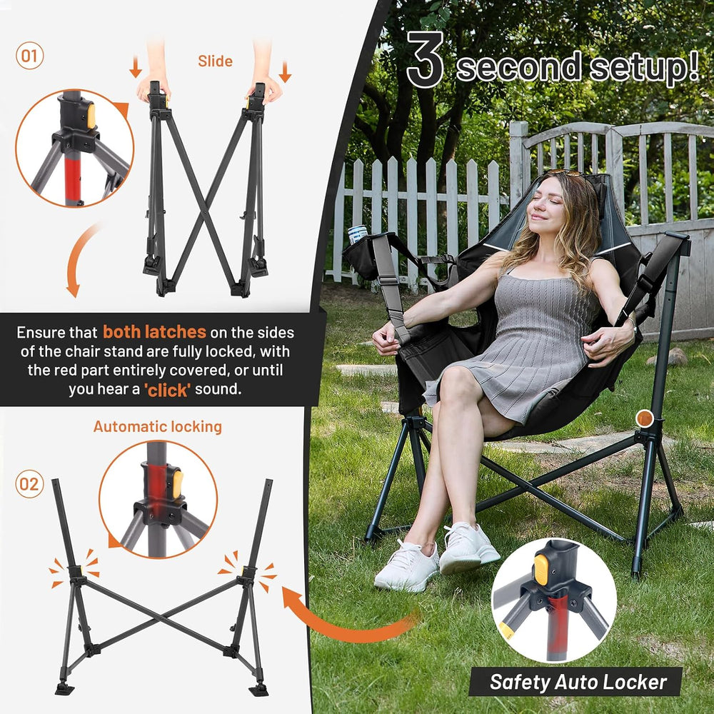 TIMBER RIDGE Hammock Camping Chair, Oversized Swinging Chair, 400lbs Load | P...
