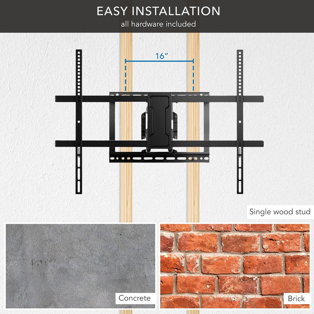 Mount-It! Corner Long Arm TV Wall Mount, 43-100", 132 lbs | Extra-long 4...