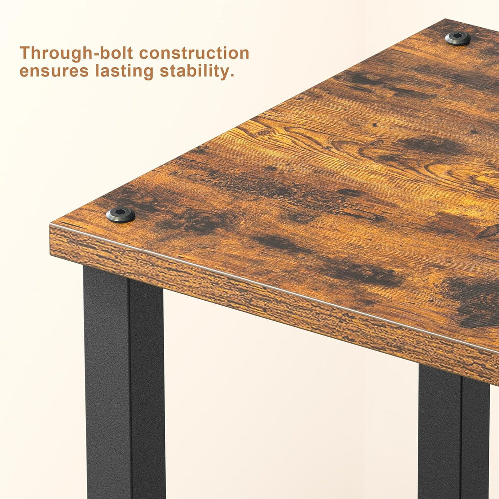 TUTOTAK End Table, Set of 2, Side Table, Nightstand, 2-Tier Storage Shelf, So...