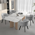 Swivel Dining Chairs Set of 2: Comfy Fabric Upholstered Metal Modern Accent Kitchen Chair with Arms & Back Black & Gray