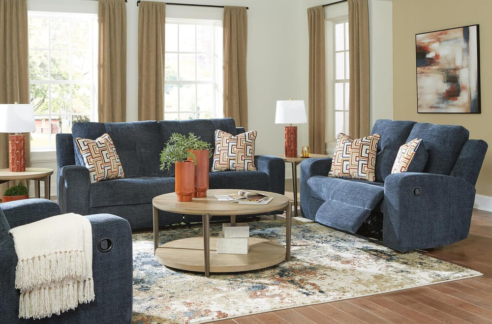 Signature Design by Ashley Danum Modern Manual Pull Tab Reclining Sofa with T...