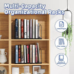 Simple Trending 9 Section Metal File Sorter Organizer for Desk Home Office, Black