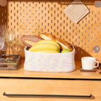 Small Storage Baskets for Organizing | Closet Organizer Bins | Shelf Toy Basket | Woven Rope Baskets | Cube Decorative Box | Shallow Basket | 11.5x7.5x4.7” | 4 Packs Rainbow
