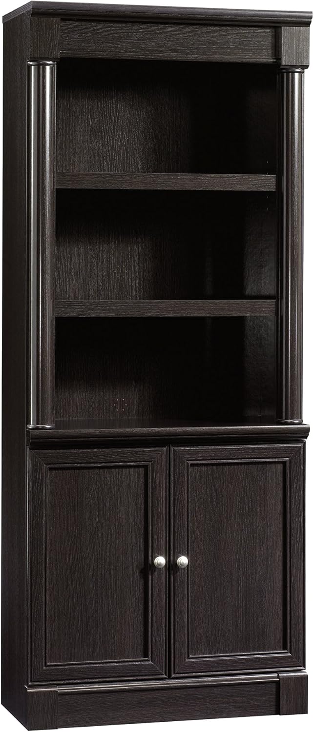 Sauder Palladia Book Shelf, Bookshelf with Storage, Library Bookcase with Doo...