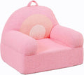 MOMCAYWEX Comfy Toddler Chair, Snuggly Kids Armchair, Pink Rainbow