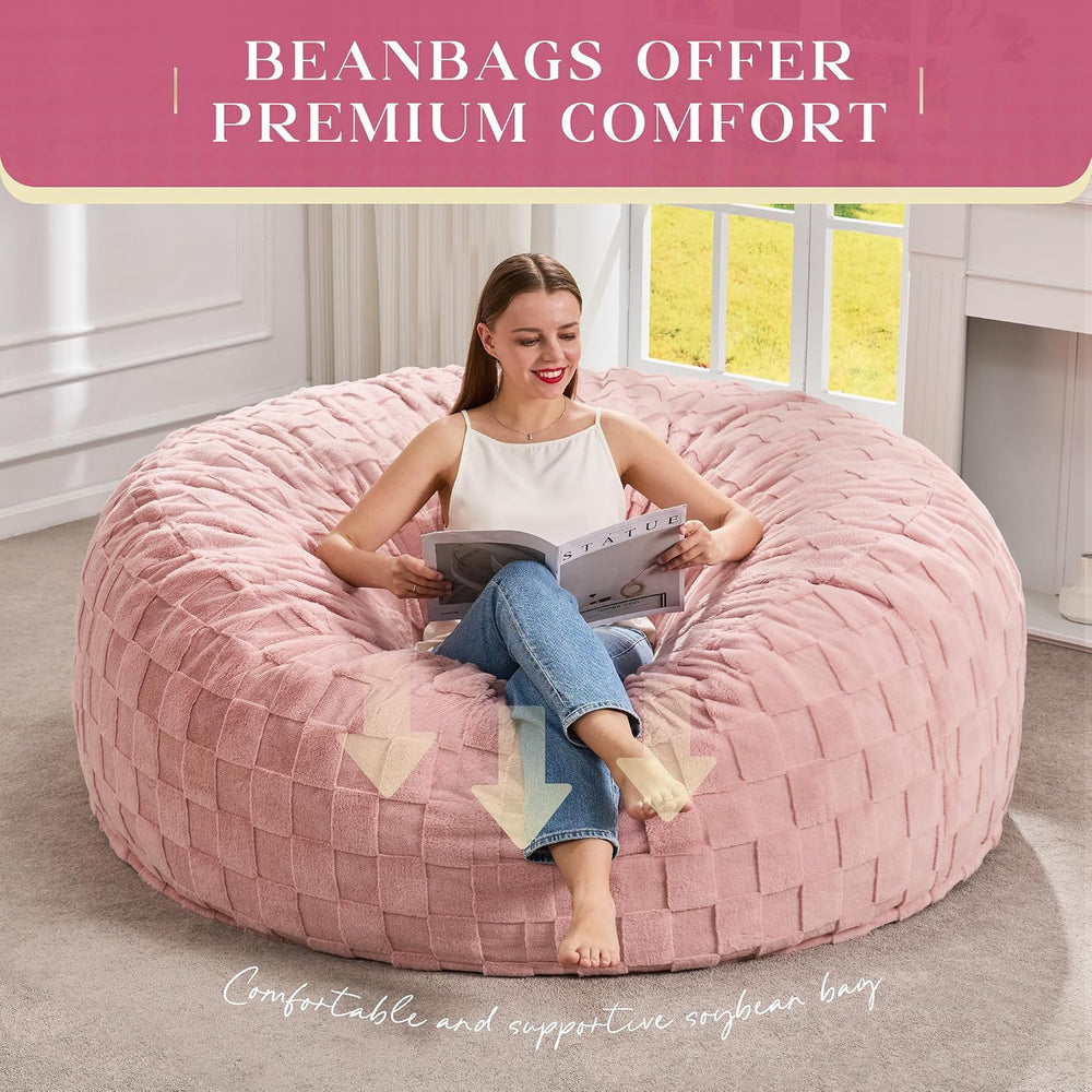 Hobestluk Adults Bean Bag Chair 5FT Big BeanBag Chair Giant Large Oversized |...