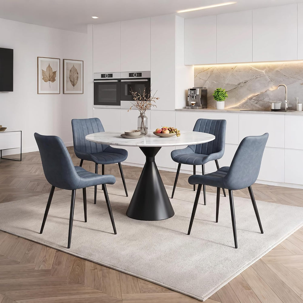 CLIPOP Dining Chairs Set of 6, Faux Leather Dining Chairs with Upholstered Se...