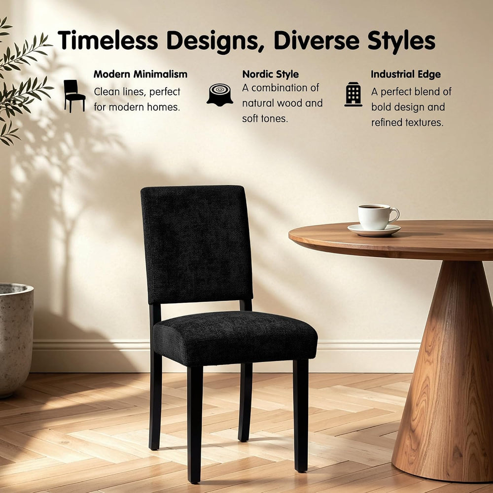 CHUN YI Dining Chairs Set of 8, Upholstered Dining Room Chairs, Modern Farmho...