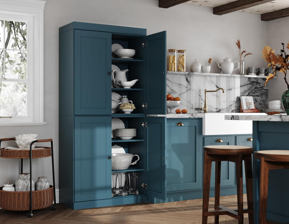 Palace Imports Solid Wood Kitchen Pantry Cabinet - 71.5" Tall x 32"...