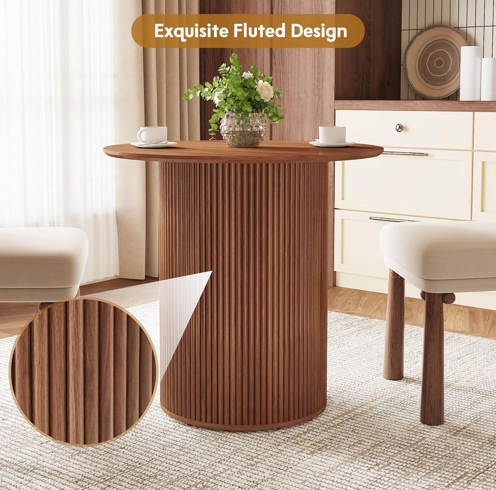 AVZEAR 31.5" Round Dining Table for 2 People, Small Kitchen Dinner Table...