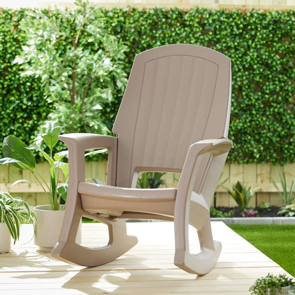 Semco Plastics Rockaway Heavy Duty Polyethylene All Weather Outdoor Rocking C...