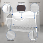 3 Pcs Magnetic File Holder for File Cabinets, Folder Holder Organizer- No Drilling Paper Document Holder, Large Capacity Office Hanging Magazine Rack for Refrigerator, Whiteboard, Office, Kitchen
