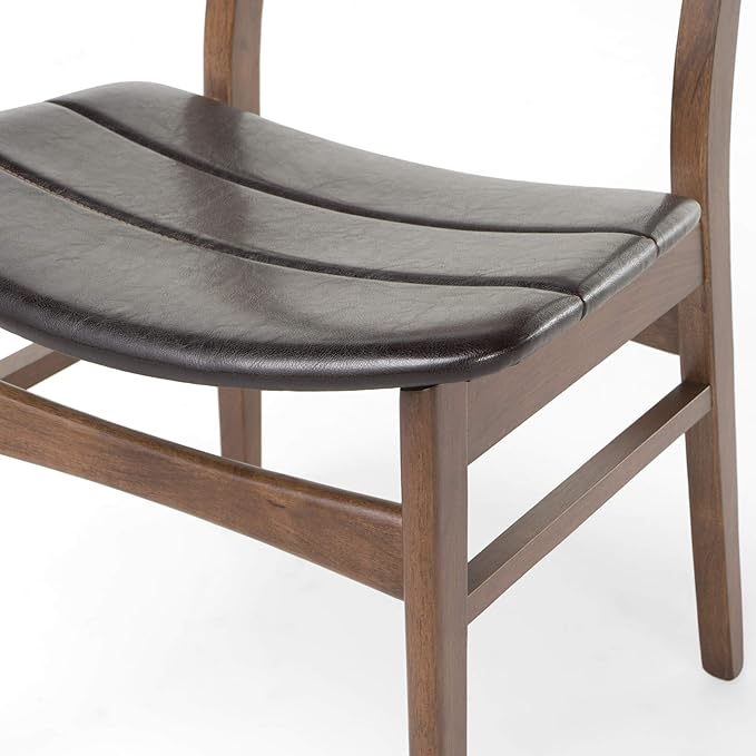Christopher Knight Home Alva Mid-Century Modern 7 Piece Dining Set with A-Frame Table, Dark Brown and Walnut
