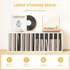 IOTXY DIY Modular Cube Bookcase - CubeXY Customizable Stackable Expandable Basic Shelving Units, 12-Cube Wooden Open Bookshelf with Removable Shelves for Vinyl Record Storage Organizer, White