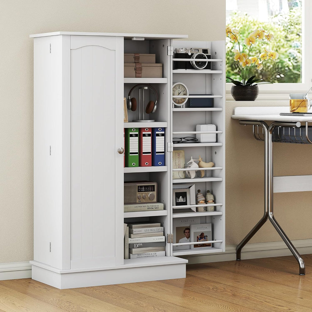 HOMCOM 41" Kitchen Pantry Storage Cabinet, Freestanding Kitchen Cabinet ...