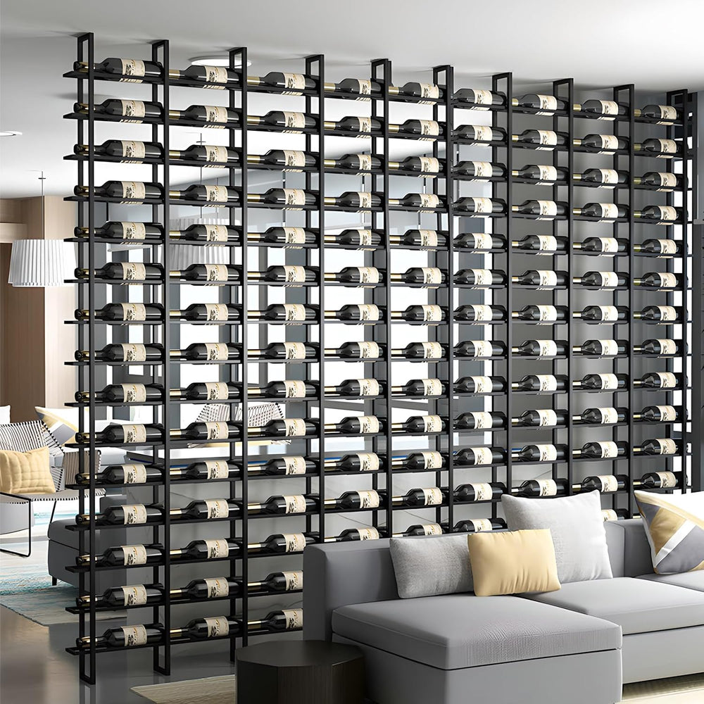 48 Bottle Large Wall Mount Wine Rack,Black