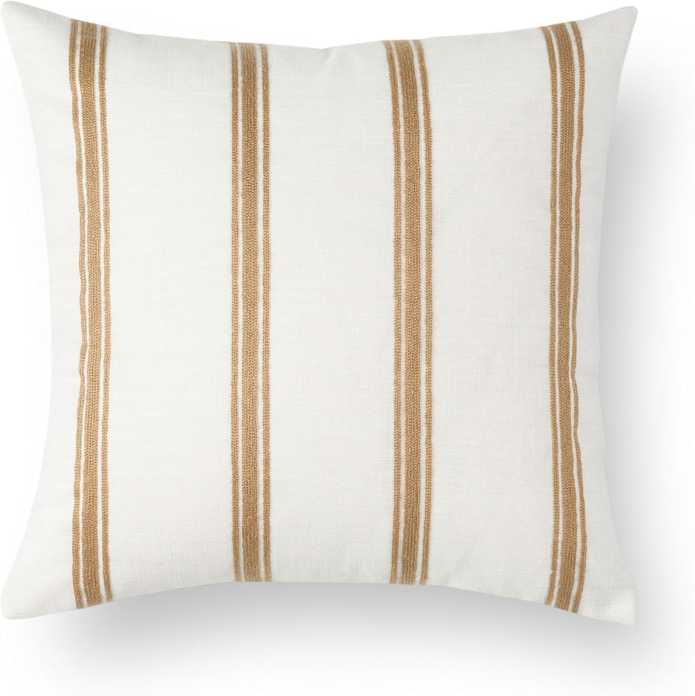 Crumbs Home Modern Farmhouse Fall Linen Indoor Outdoor Throw Pillow Cover Onl...