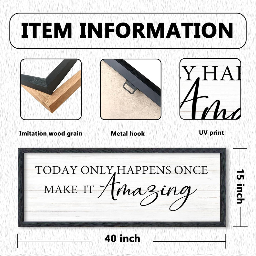 AuraPeak Inspirational Quotes Office Wall Decor, Black, 40"×15"