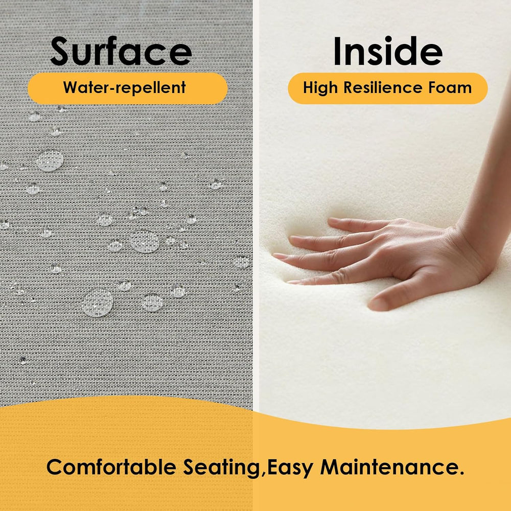 Outdoor Sunbrella Square Corner Seat Cushion, 19"x19"x3", Set ...