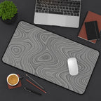 Brushed Metal Texture Desk Mat - Extended Mouse Pad & Desk Pad, Neoprene Surface, Non-Slip Rubber Base, Stitched Edges, Desk Protector for Keyboard & Mouse, Sizes 12x18/12x22/16x32 (Damascus, 12x22)