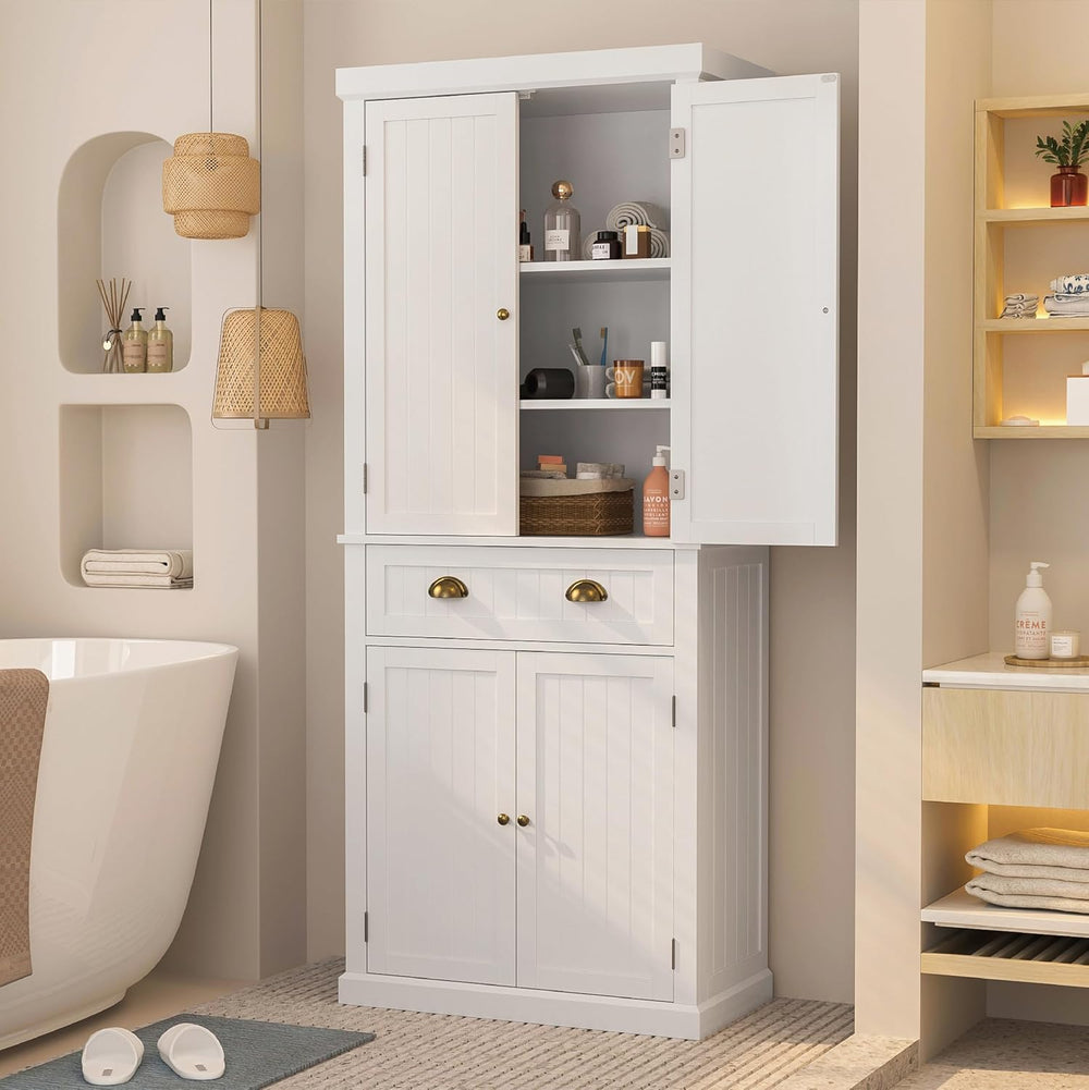 72" Kitchen Pantry,Tall Storage Cabinets with Doors and Shelves,Freestan...