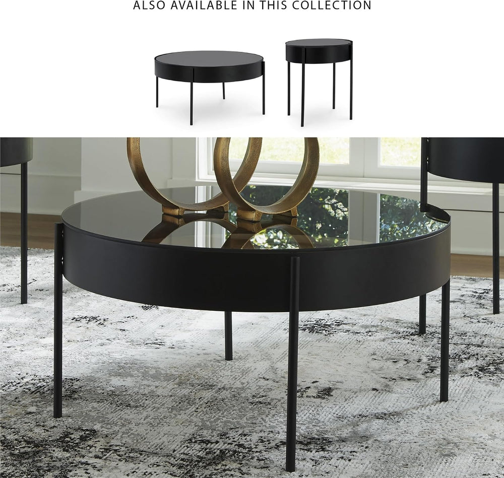 Signature Design by Ashley Ardoline Modern Tempered Glass Tabletop Table Set ...