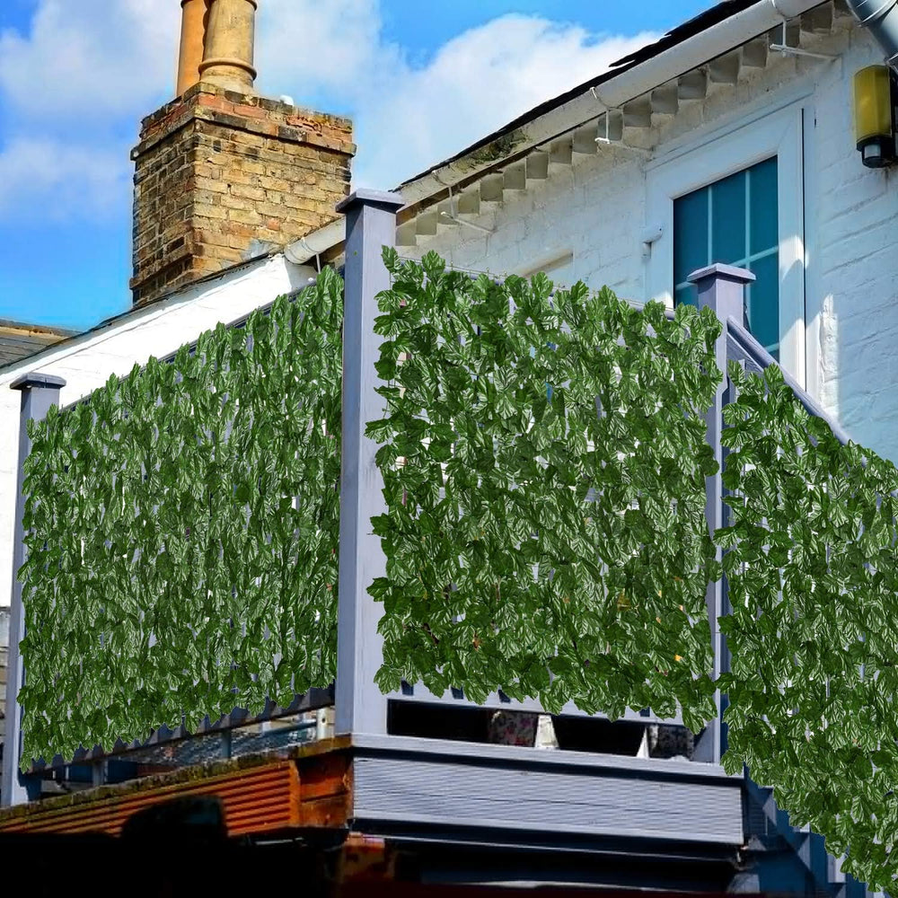 DearHouse Artificial Ivy Privacy Fence, 196.85x39.37inch Artificial Hedges Fe...