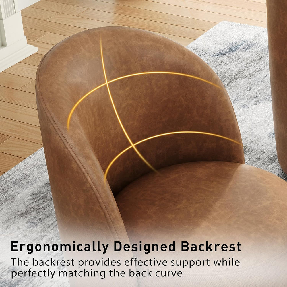 Swivel Barrel Dining Chairs, Upholstered Modern Accent Chair for Living Room,...