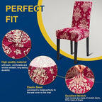 Chair Covers, Stretch Kitchen Dining Room Chair Covers Set of 6, Removable Washable Dining Chair Slipcovers for Home, Hotel, Banquet