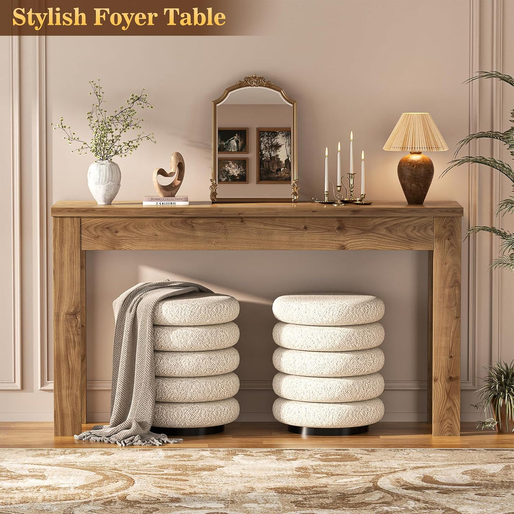 Armocity Console Table for Entryway, 47" Farmhouse Sofa Tables Narrow Lo...