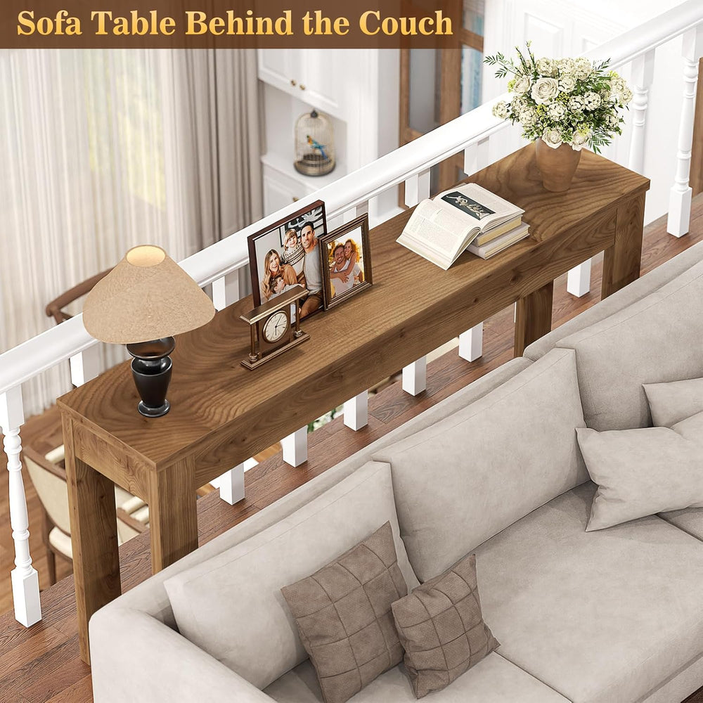 Armocity Console Table for Entryway, 47" Farmhouse Sofa Tables Narrow Lo...