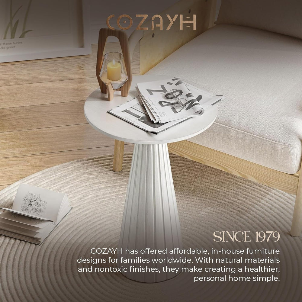 COZAYH Pedestal Small Drink Round Martini Table for Living Rooms or Bedrooms