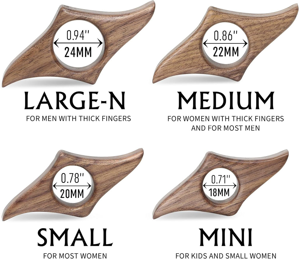 Walnut Book Page Holder, Smooth Finish Wood Book Holder for Reading, Ideal Book Reader Gifts & Reading Accessories,Book Worm Gifts for Women, Thumb Book Page Holder (Large-N)