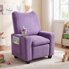 Costzon Kids Recliner Chair with Cup Holder, Toddler Adjustable Lounge Chair w/Footrest for Boys Girls Room, Ergonomic Baby Child Furniture Sofa for Age 3+ Gifts, Kids Mini Recliner up to 150 lbs