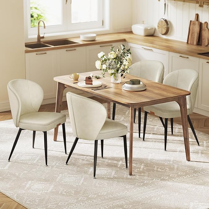 VASAGLE EKHO Collection - Dining Chairs Set of 4, Upholstered Kitchen Chairs,...