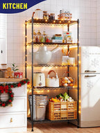 59.4" H x 21.5" W x13.6 D 5-Tier Storage Shelves 1010LBS Wire Shelving Adjustable Metal Shelving Unit Pantry Shelves Sturdy Steel Commercial Shelf for Kitchen Pantry Closet Laundry School