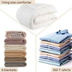 Fixwal 4 Pack 75L Extra Large XL Clear Storage Bags With Zipper for Blankets, Quilts, Clothes, Comforter, Bedding and Pillows
