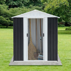 Ball & Cast 5x3FT Outdoor Storage Shed with Punched Vents,Heavy Duty Metal Sheds with Sliding Doors & Padlock,Waterproof Tool Sheds for Garden,Backyard,Lawn,Easy to Assemble,Grey