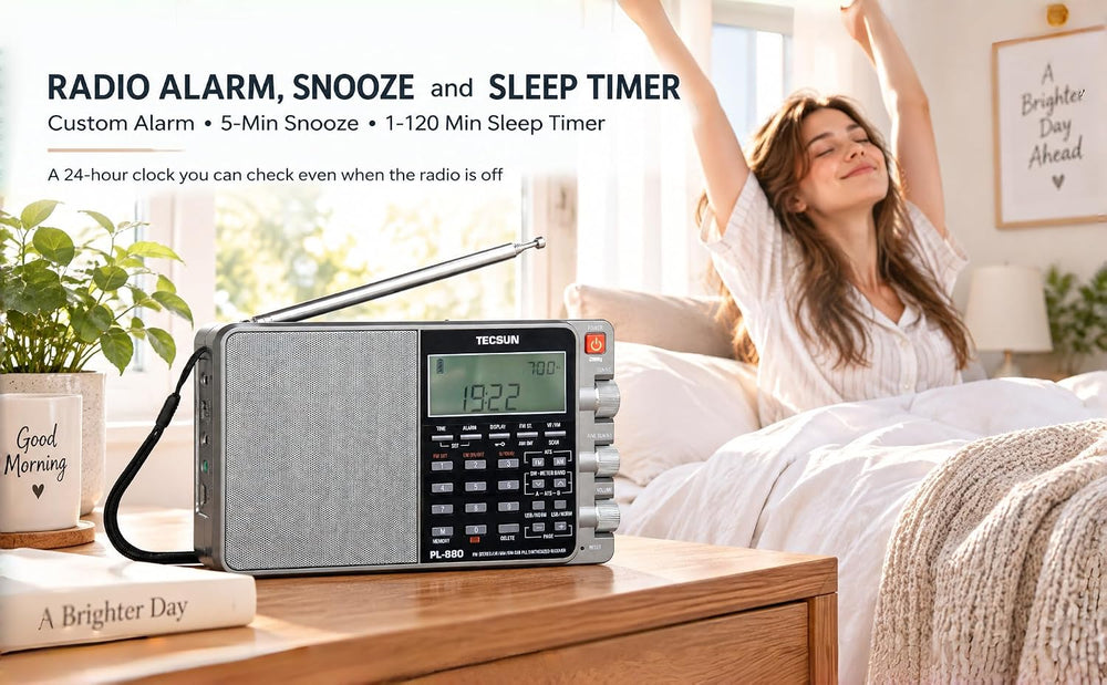 Tecsun PL880 Portable Digital PLL Dual Conversion AM/FM, Longwave & Short...