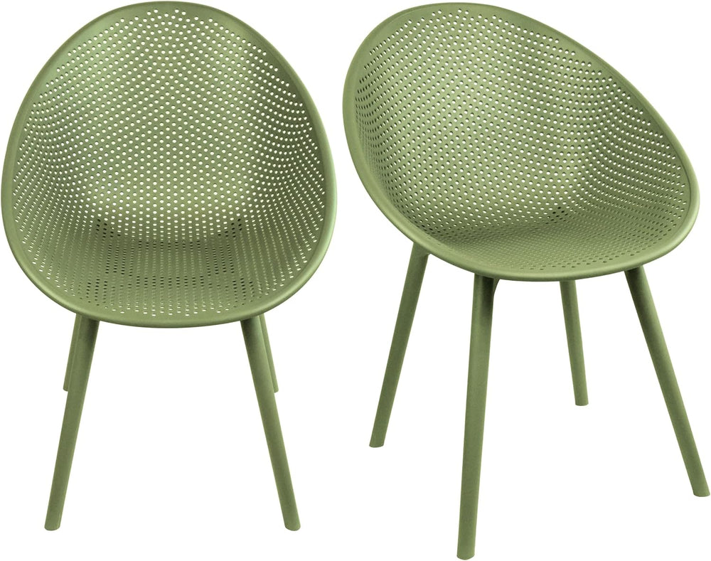 2xhome Modern Patio Dining Chair | Perforated Oval Egg-Shaped Breathable Weat...
