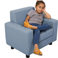 Factory Direct Partners SoftScape Inspired Playtime Classic Reading Chair, Children's Commercial-Grade Upholstered Furniture for Home, Daycare, Preschool; Modern Design - Powder Blue, 14472-PB